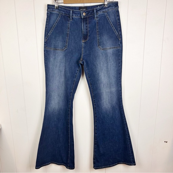 DRIFTWOOD Denim - Driftwood Farrah Flare Jeans Dark Wash 31 X 32 Retro 70's Hippie Boho Denim